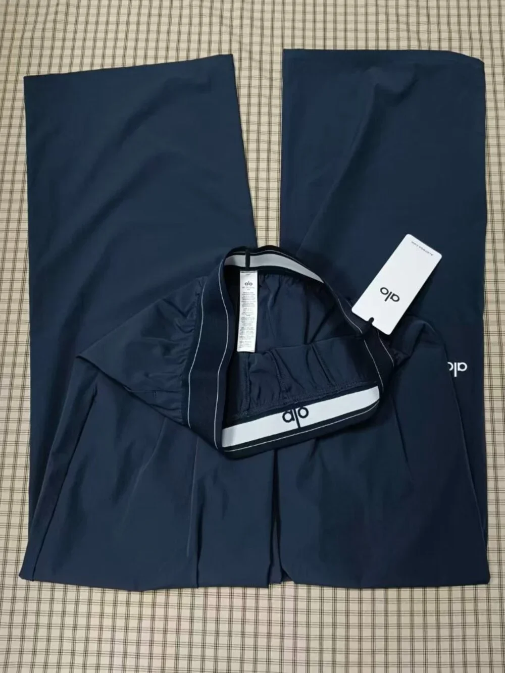 NWT😍Alo Yoga Suit Up Trouser Wide Leg🏅Elevated Casual Navy Blue 30